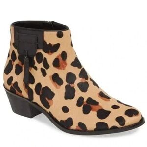 Cole Haan Joanna Genuine Calf Hair Jaguar Print Booties Boots